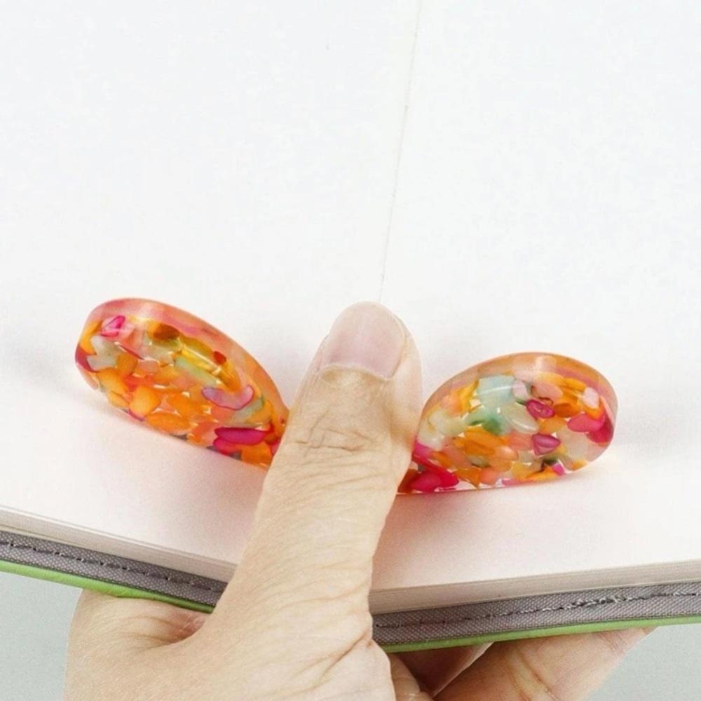 Book page Holder acrylic pink and orange shell design